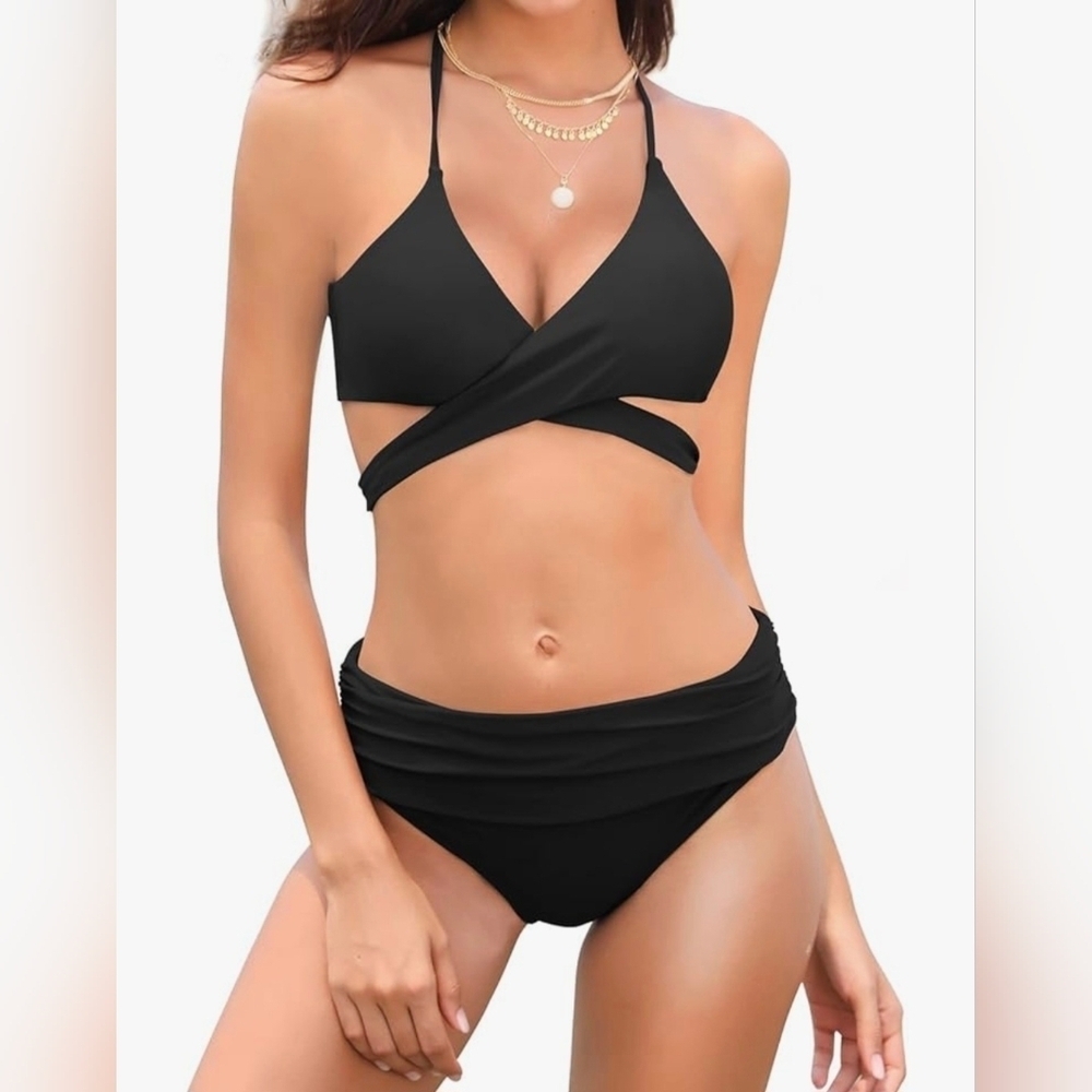 SHEKINI Women Push Up Bikini With Ruched Bottoms #685